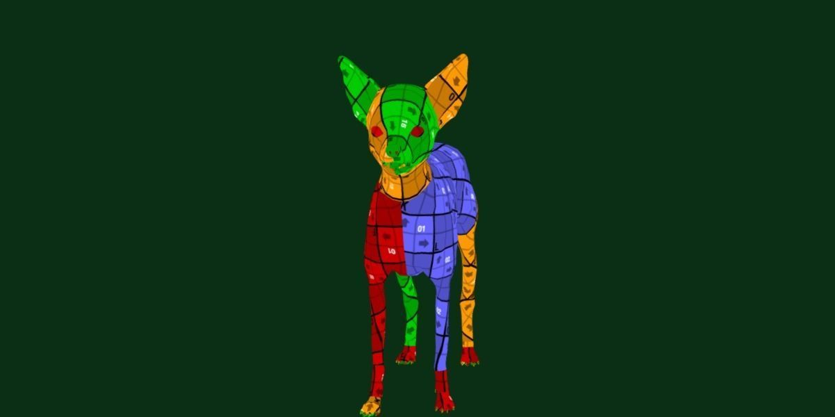Russian Toy Terrier Dog Breed Low-poly 3D model_16