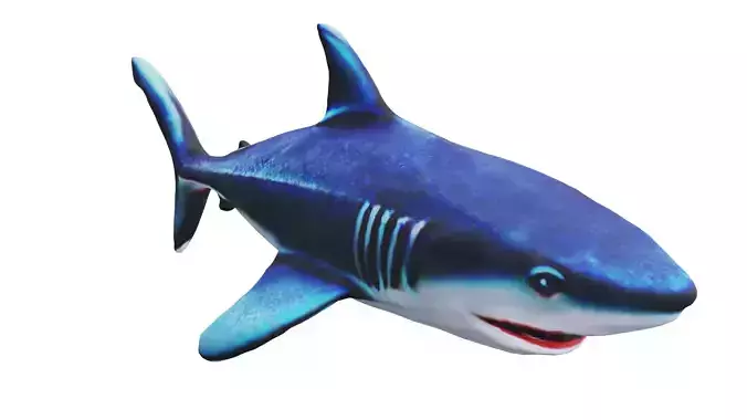 Low-polygon shark model