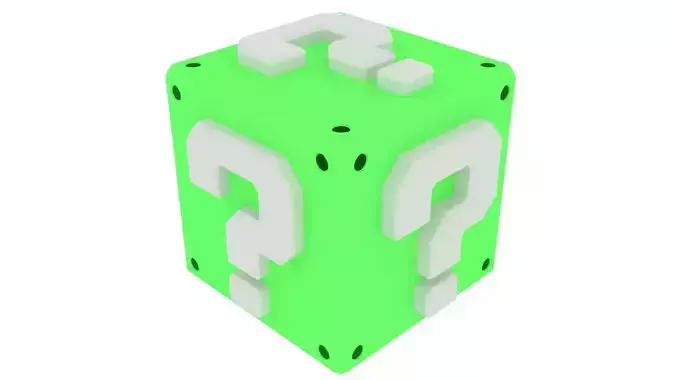 Green Super Mario Mystery Block