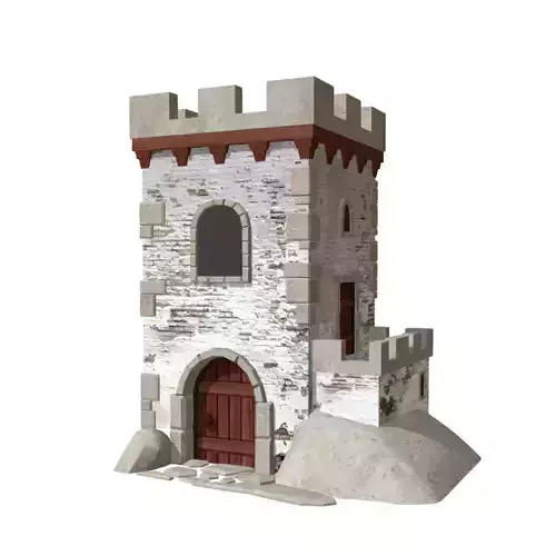 Fortress Building - Low-poly PBR model