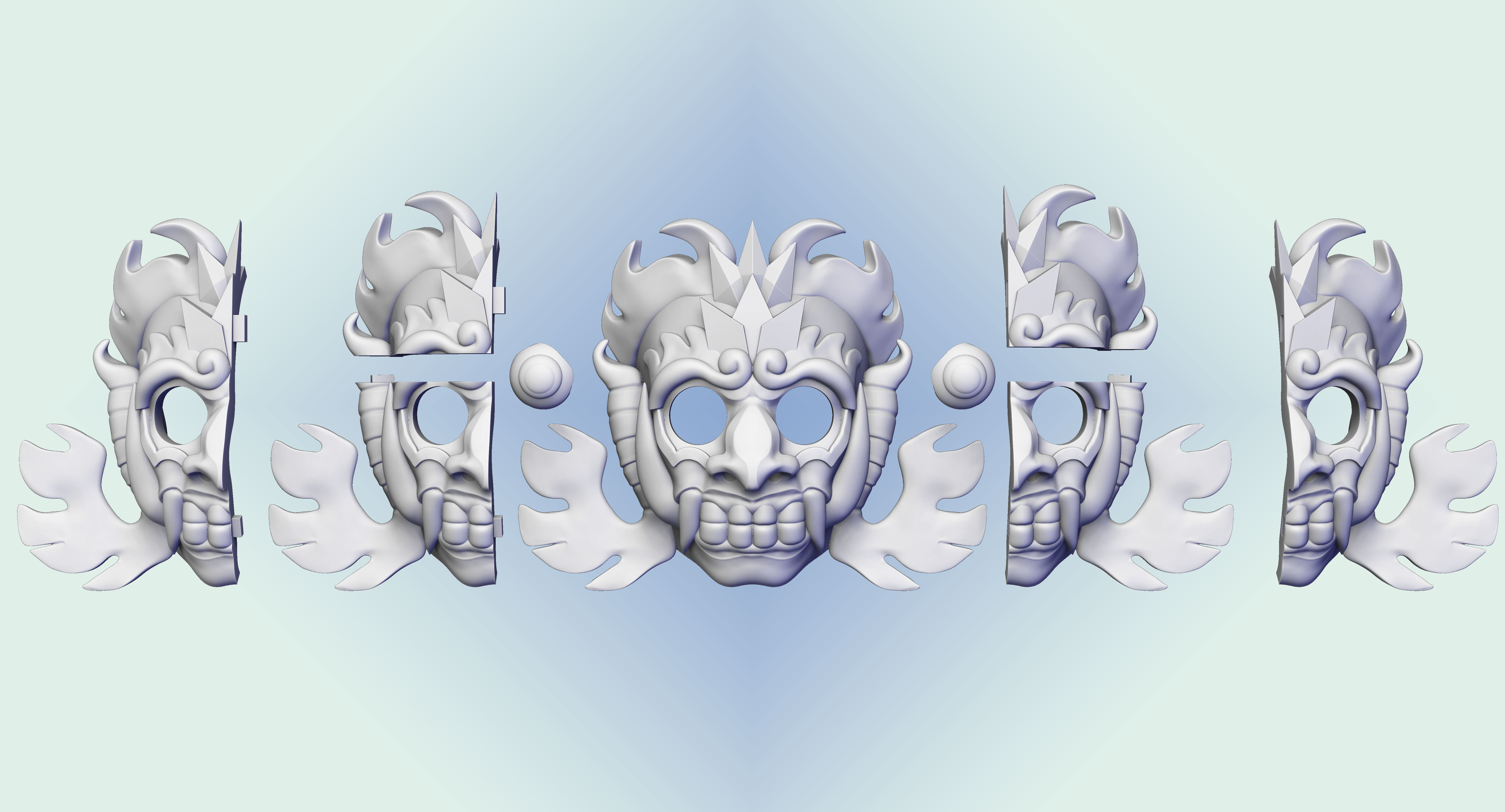 Saint seiya Guilty Mask Cosplay 3D print model_3