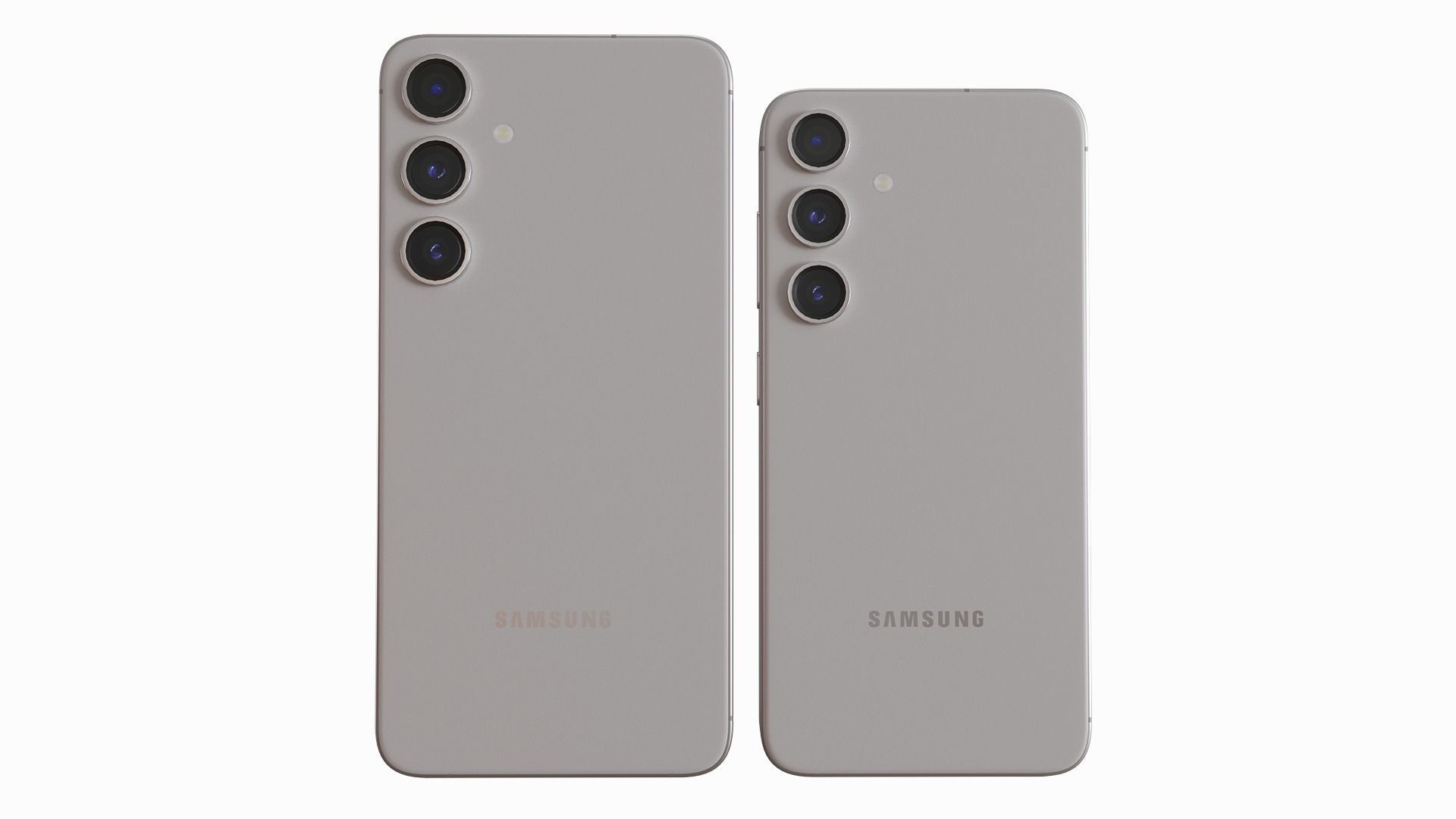 Galaxy S24 and S24 Plus Marble Gray Low-poly 3D model_4