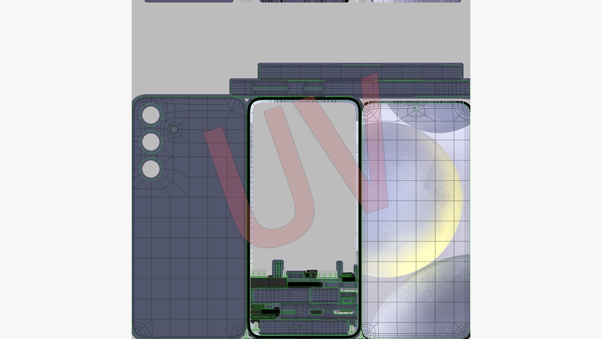  Galaxy S24 and S24 Plus Marble Gray Low-poly 3D model_20