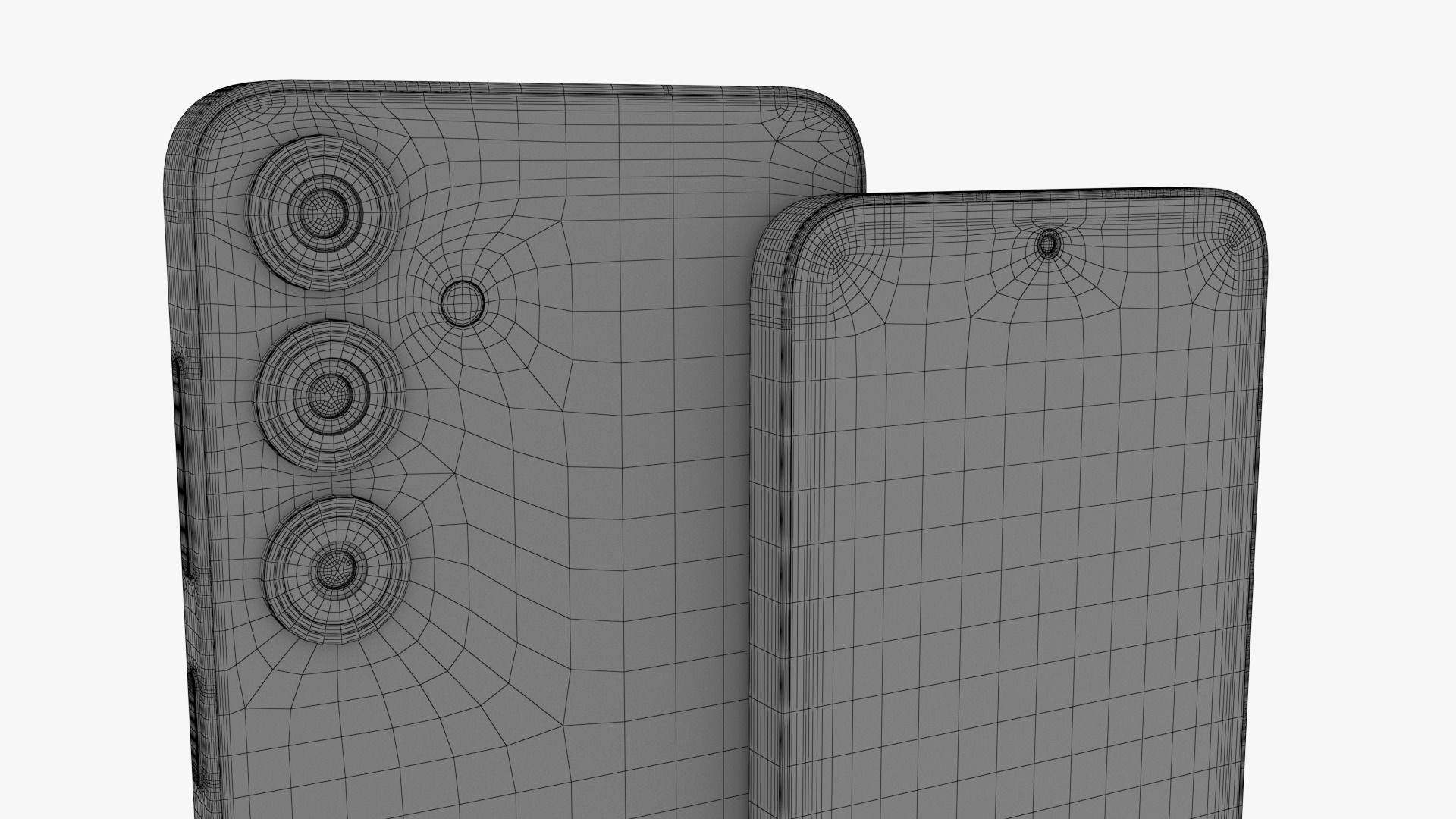  Galaxy S24 and S24 Plus Marble Gray Low-poly 3D model_15