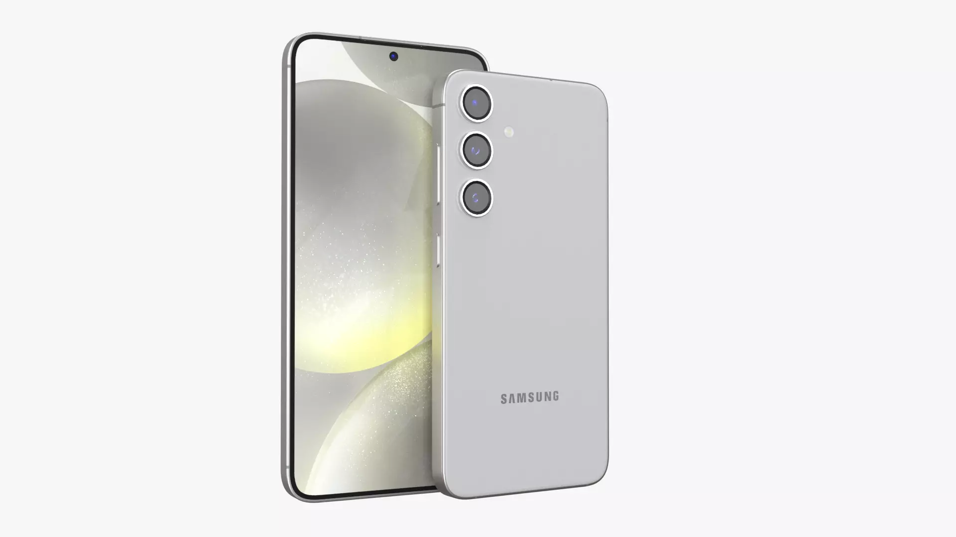  Galaxy S24 and S24 Plus Marble Gray Low-poly 3D model_0