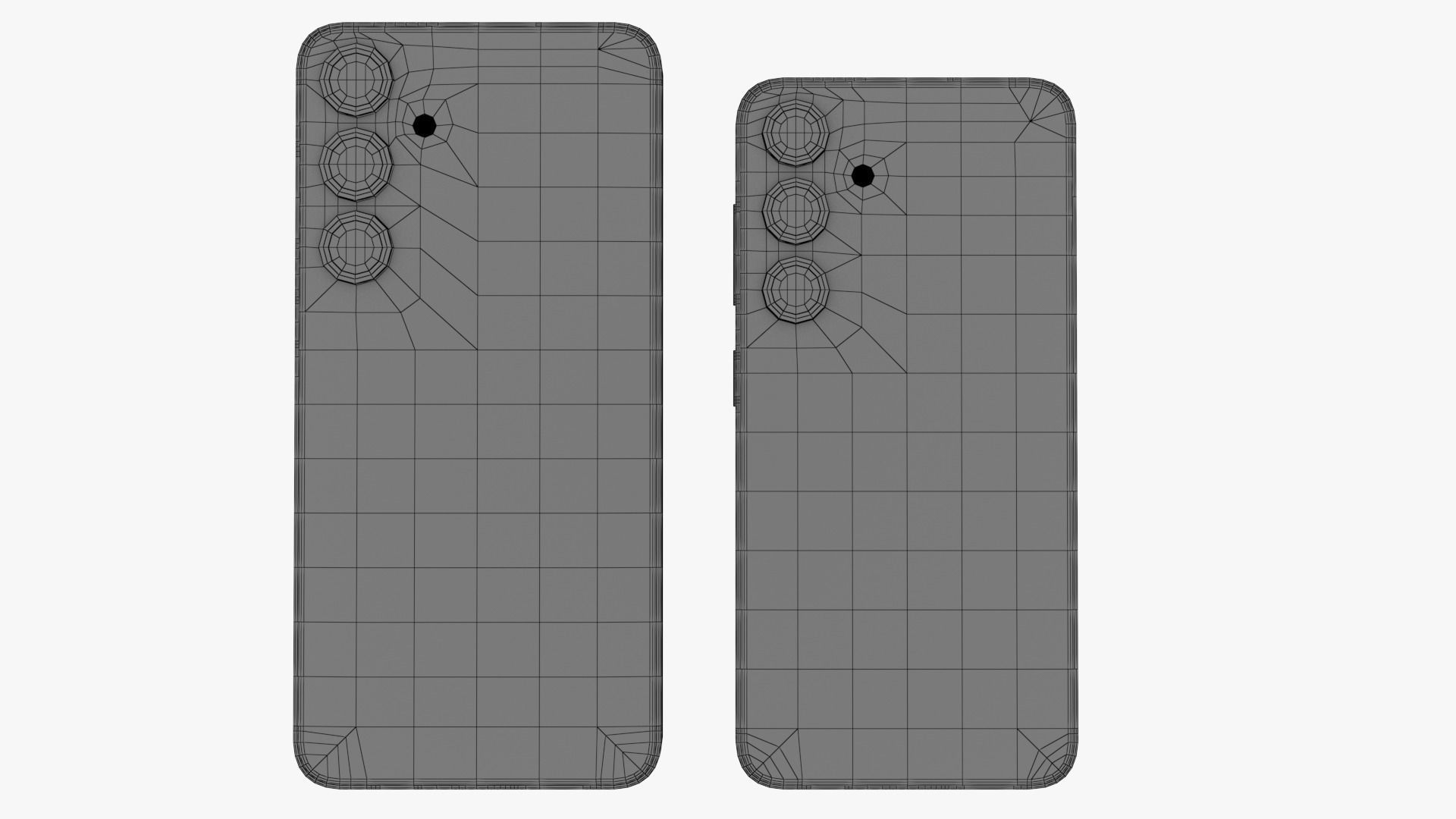  Galaxy S24 and S24 Plus Marble Gray Low-poly 3D model_10