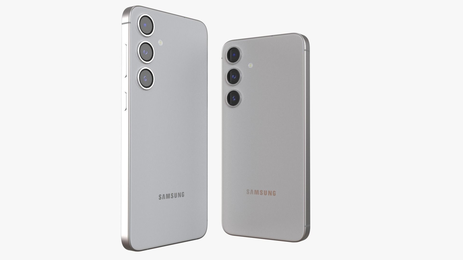  Galaxy S24 and S24 Plus Marble Gray Low-poly 3D model_9