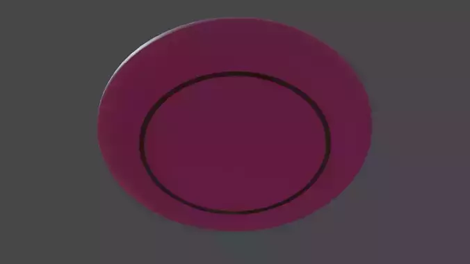 Low Poly Blue Ceramic Plate