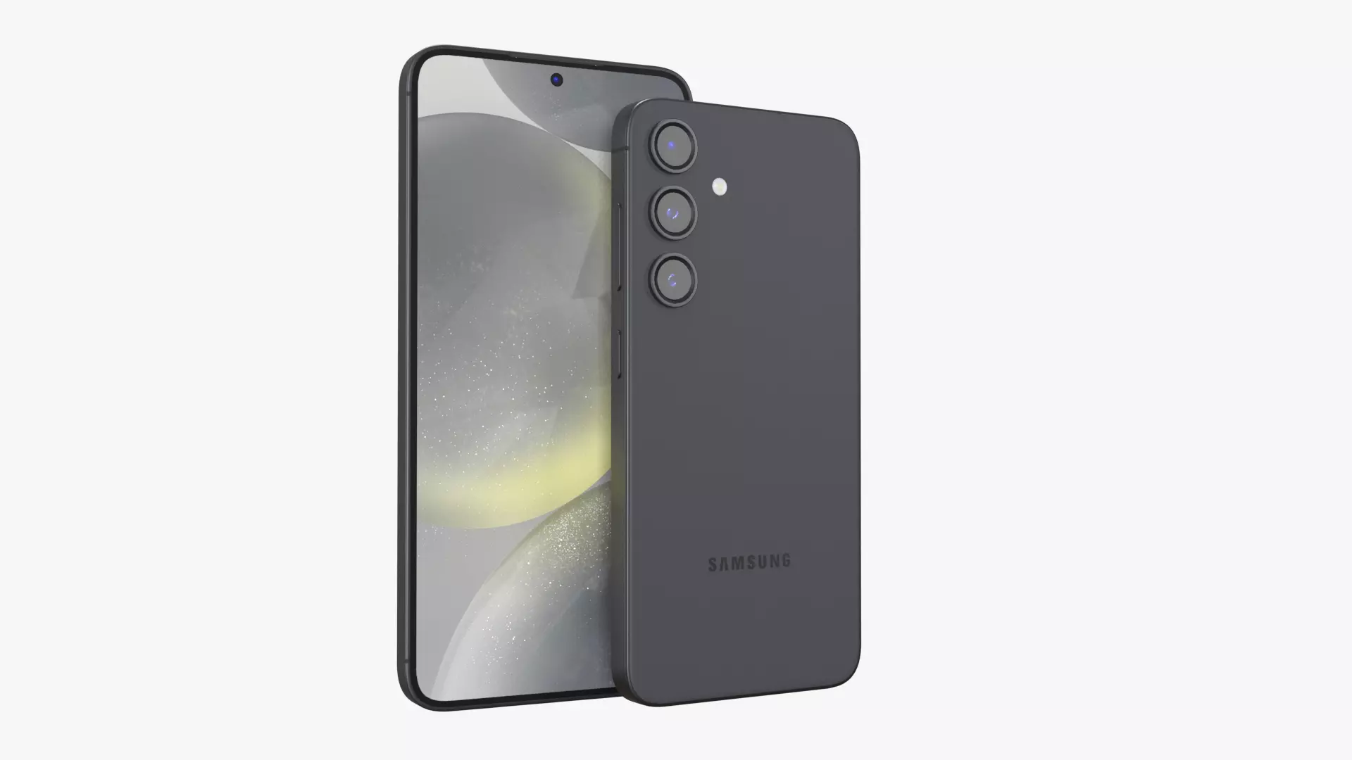 Galaxy S24 and S24 Plus Onyx Black Low-poly 3D model_0