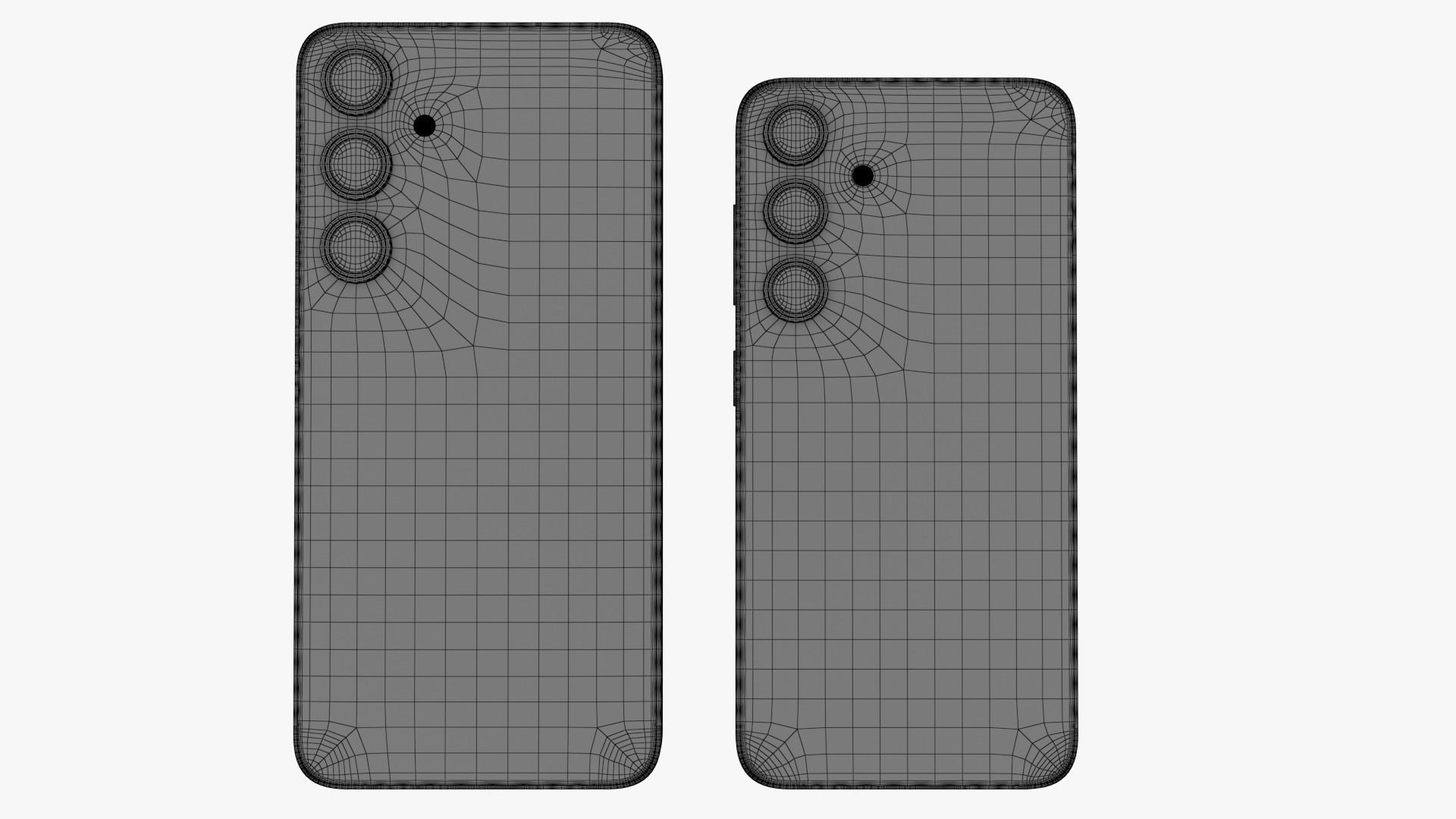 Galaxy S24 and S24 Plus Onyx Black Low-poly 3D model_11