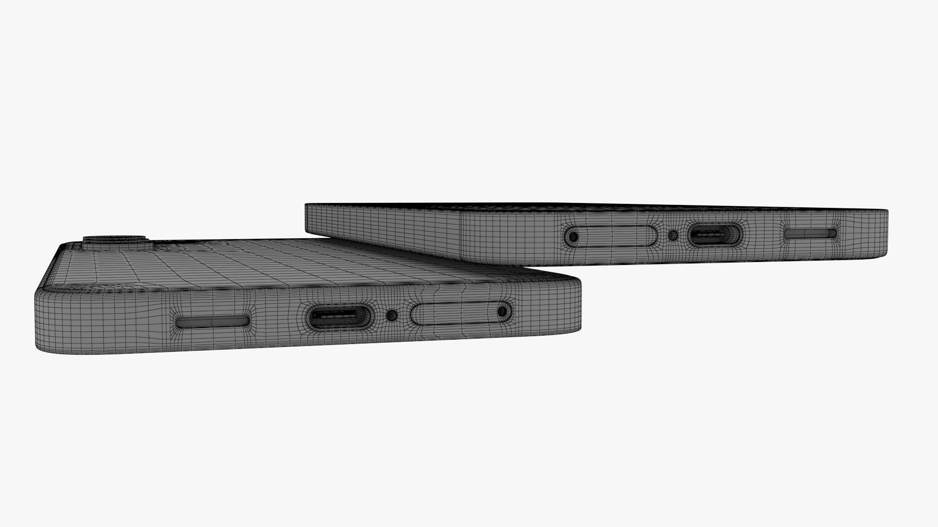 Galaxy S24 and S24 Plus Onyx Black Low-poly 3D model_17