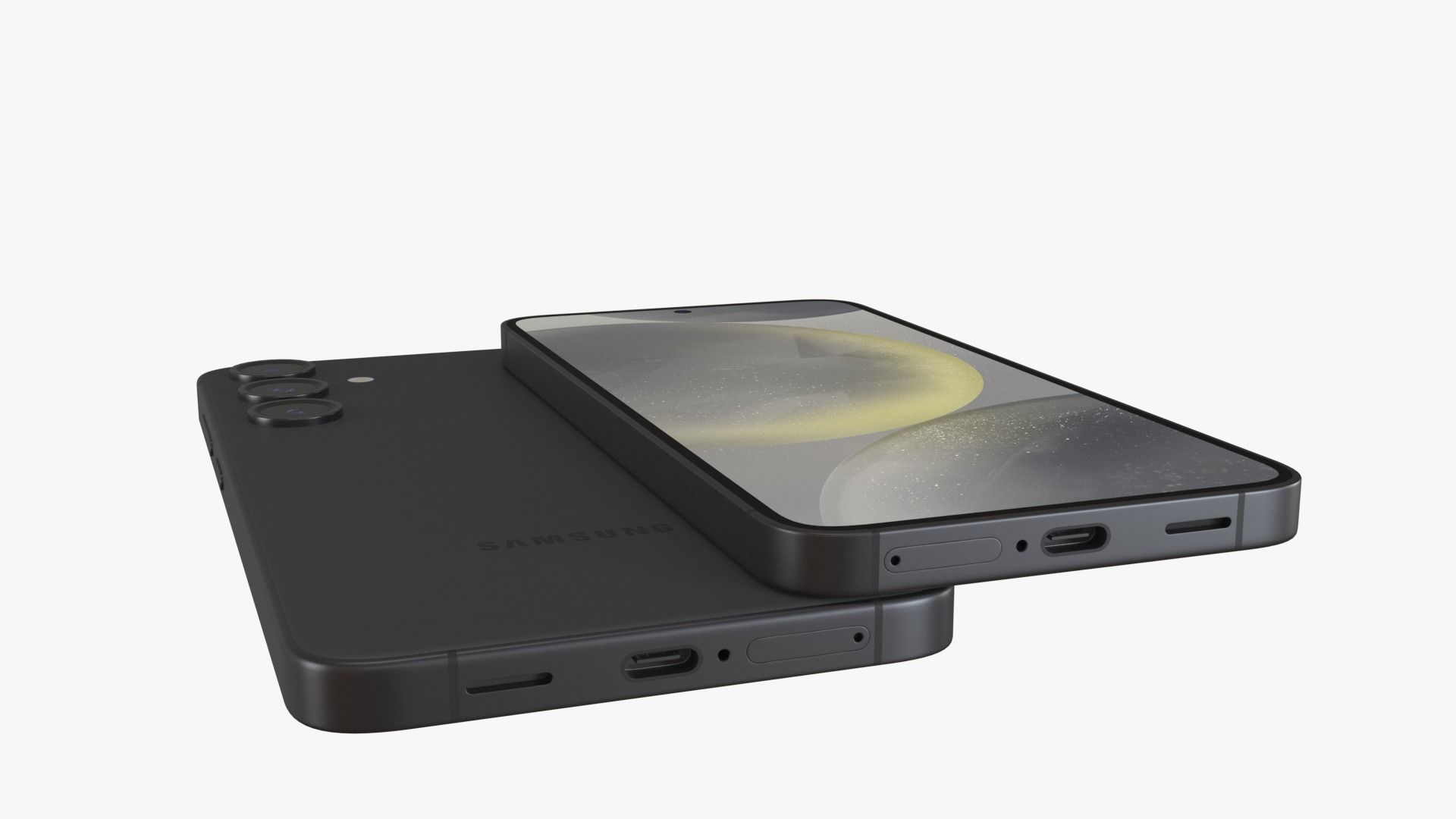 Galaxy S24 and S24 Plus Onyx Black Low-poly 3D model_7