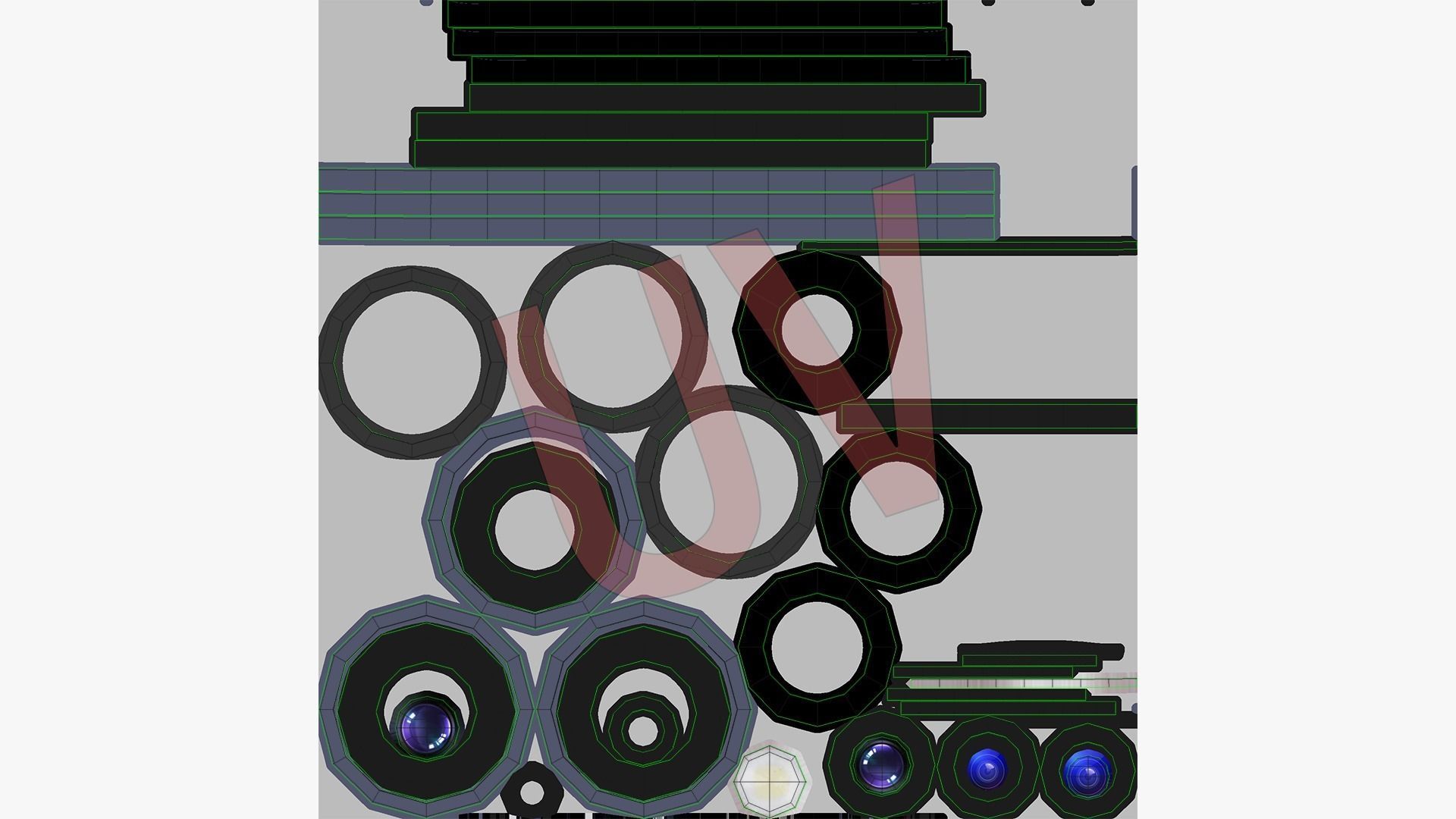 Galaxy S24 and S24 Plus Onyx Black Low-poly 3D model_22