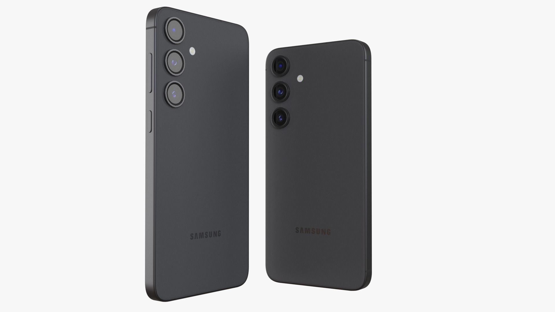 Galaxy S24 and S24 Plus Onyx Black Low-poly 3D model_4