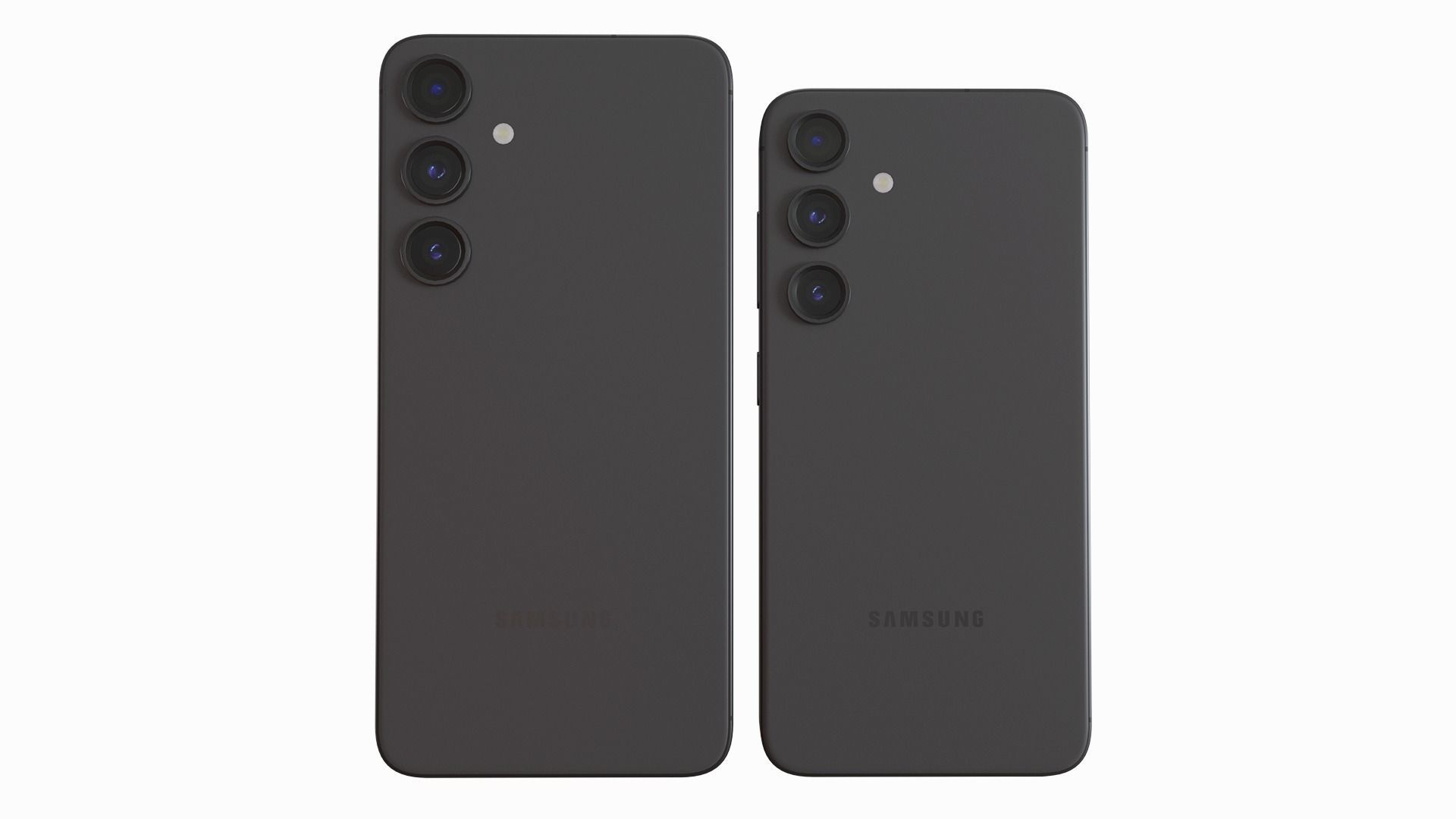 Galaxy S24 and S24 Plus Onyx Black Low-poly 3D model_5