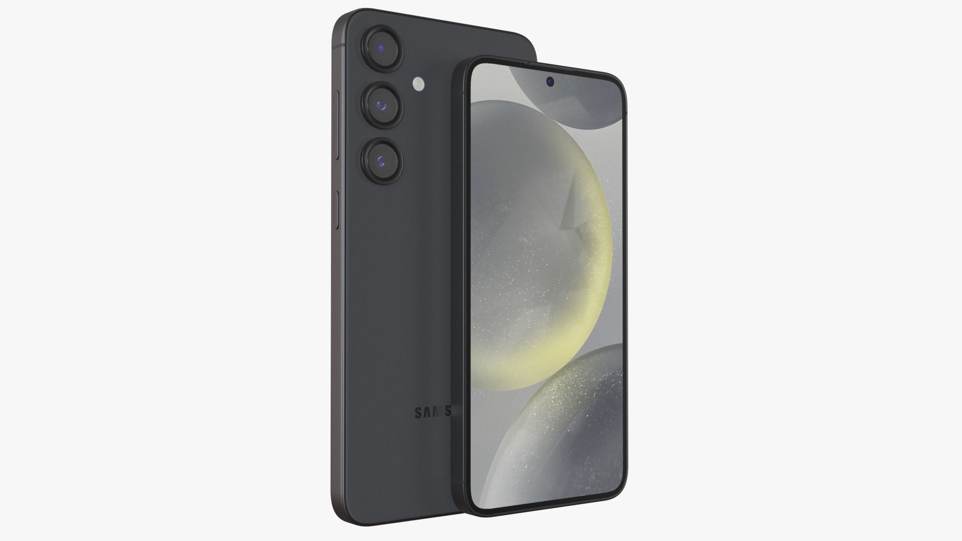 Galaxy S24 and S24 Plus Onyx Black Low-poly 3D model_3