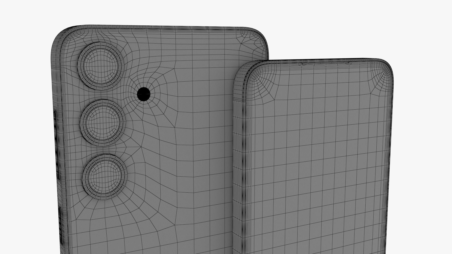 Galaxy S24 and S24 Plus Onyx Black Low-poly 3D model_13