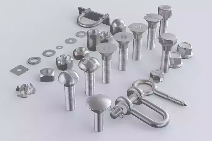 Screws Collection 3D model