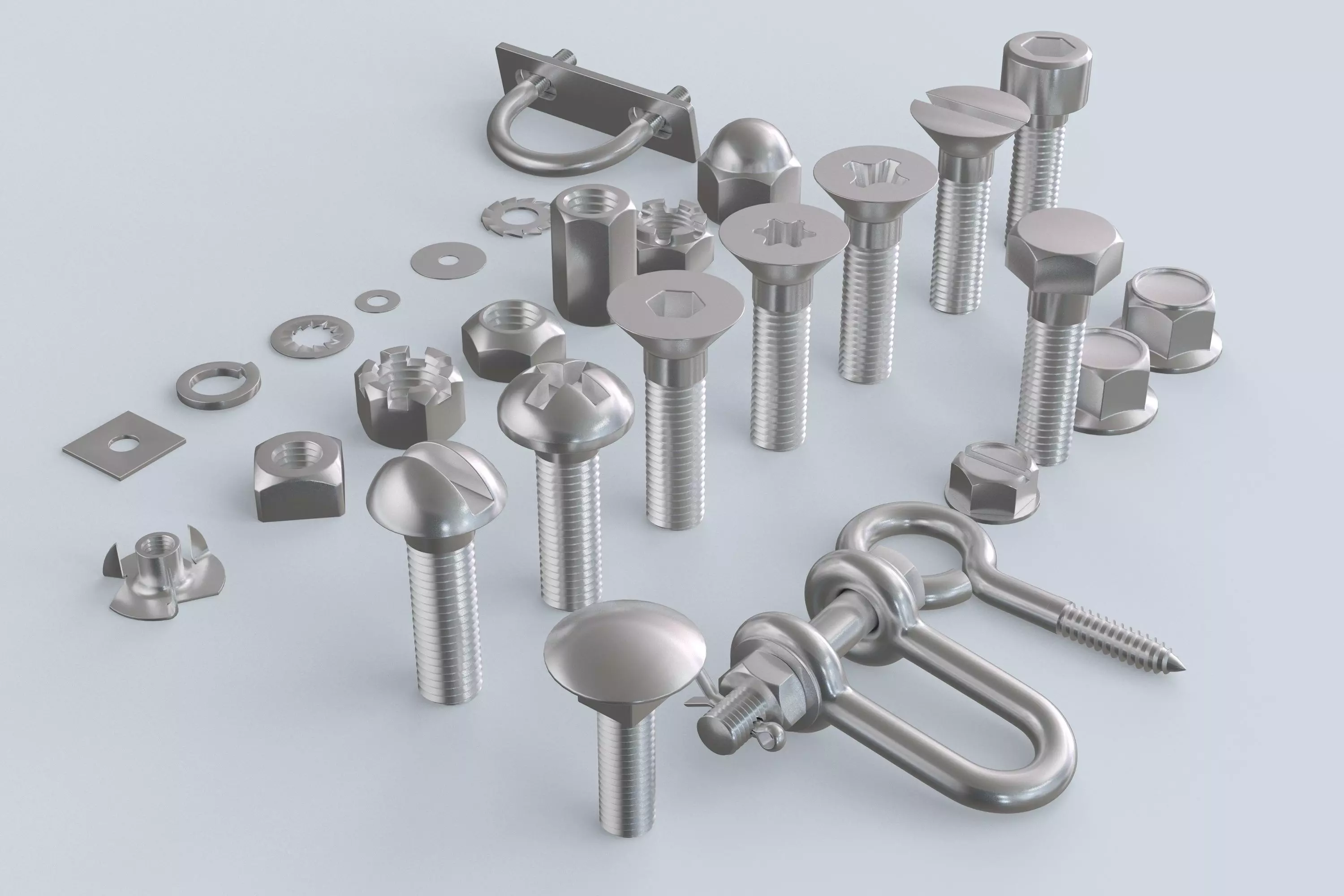 Screws Collection 3D model_0