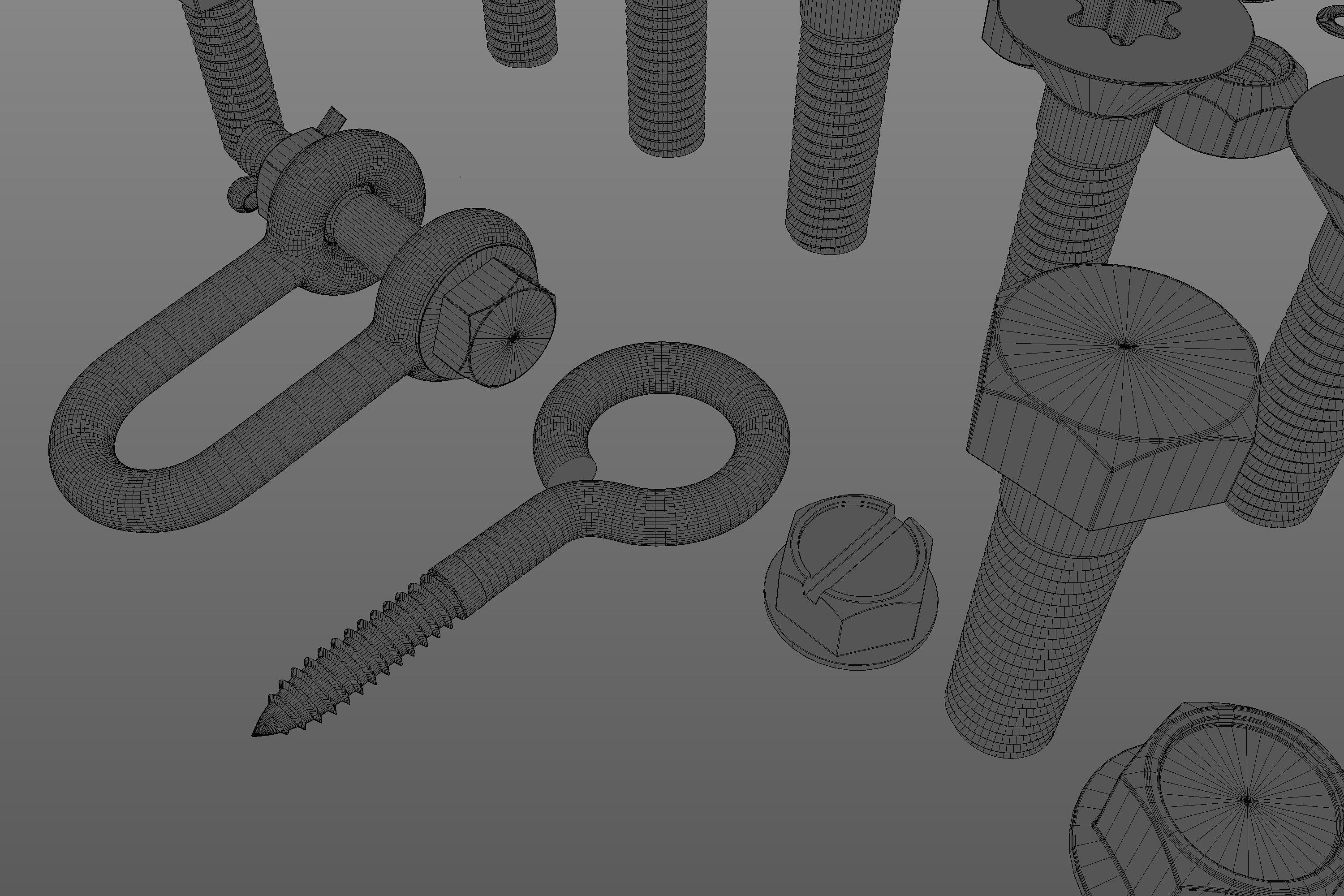 Screws Collection 3D model_9