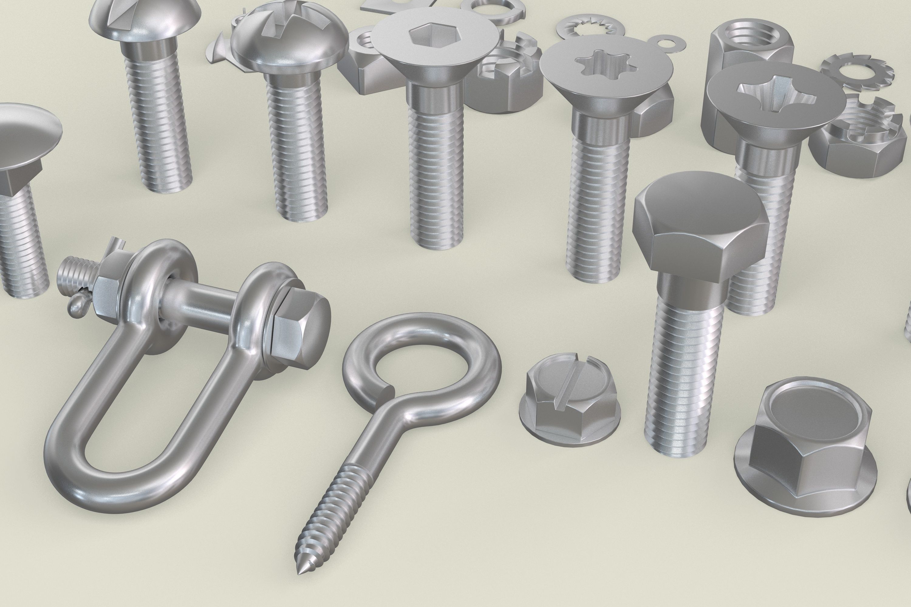 Screws Collection 3D model_3