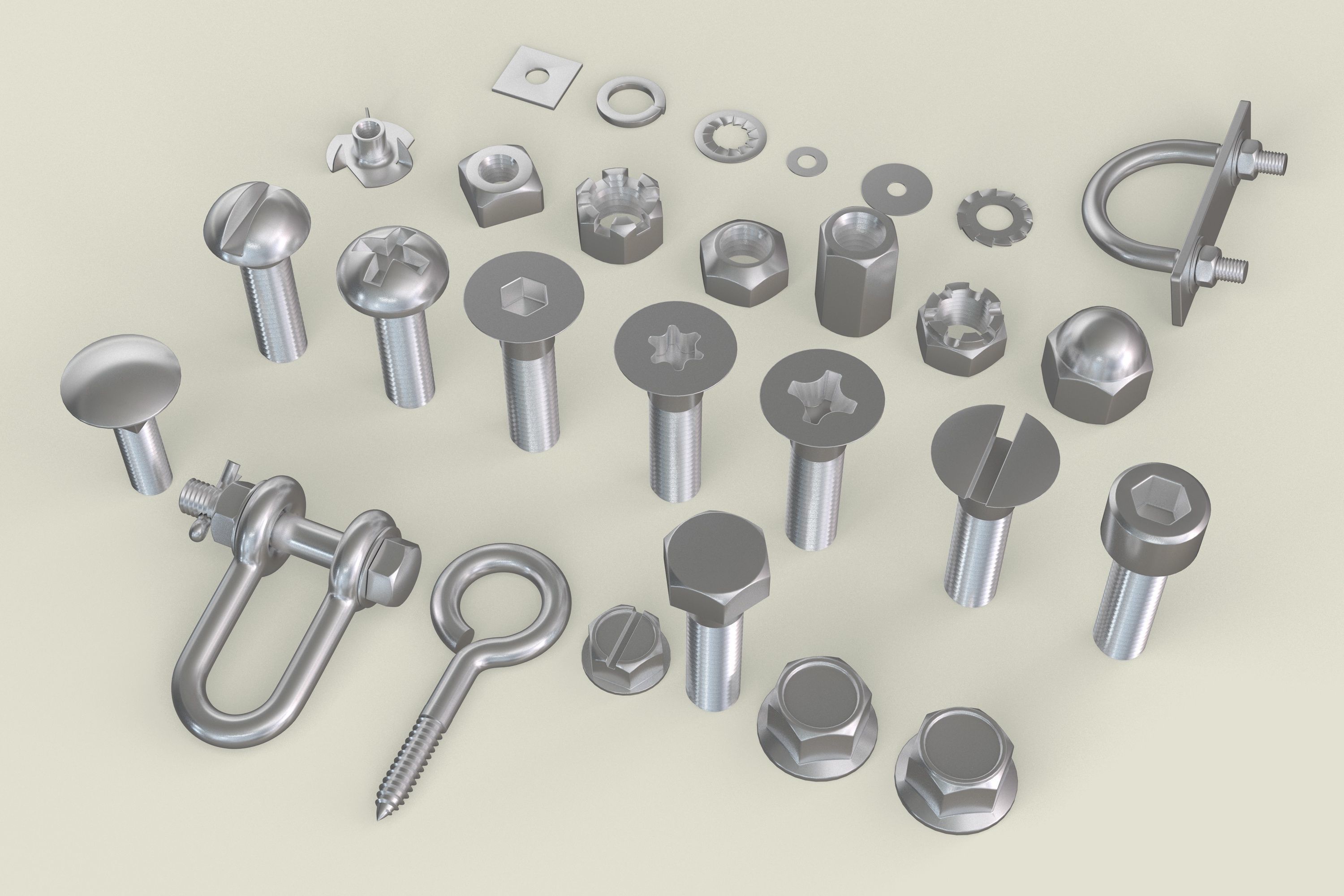 Screws Collection 3D model_5