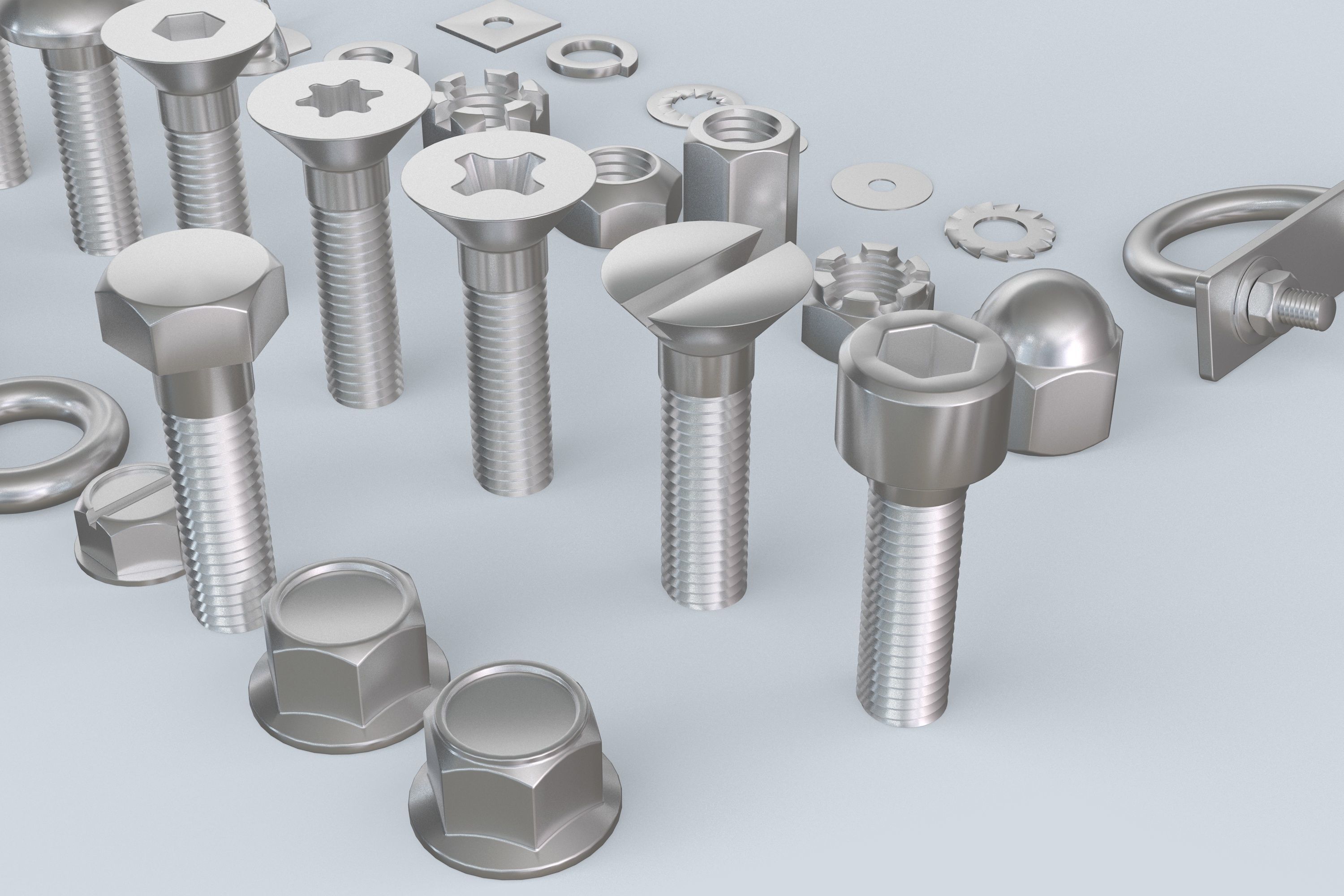 Screws Collection 3D model_2