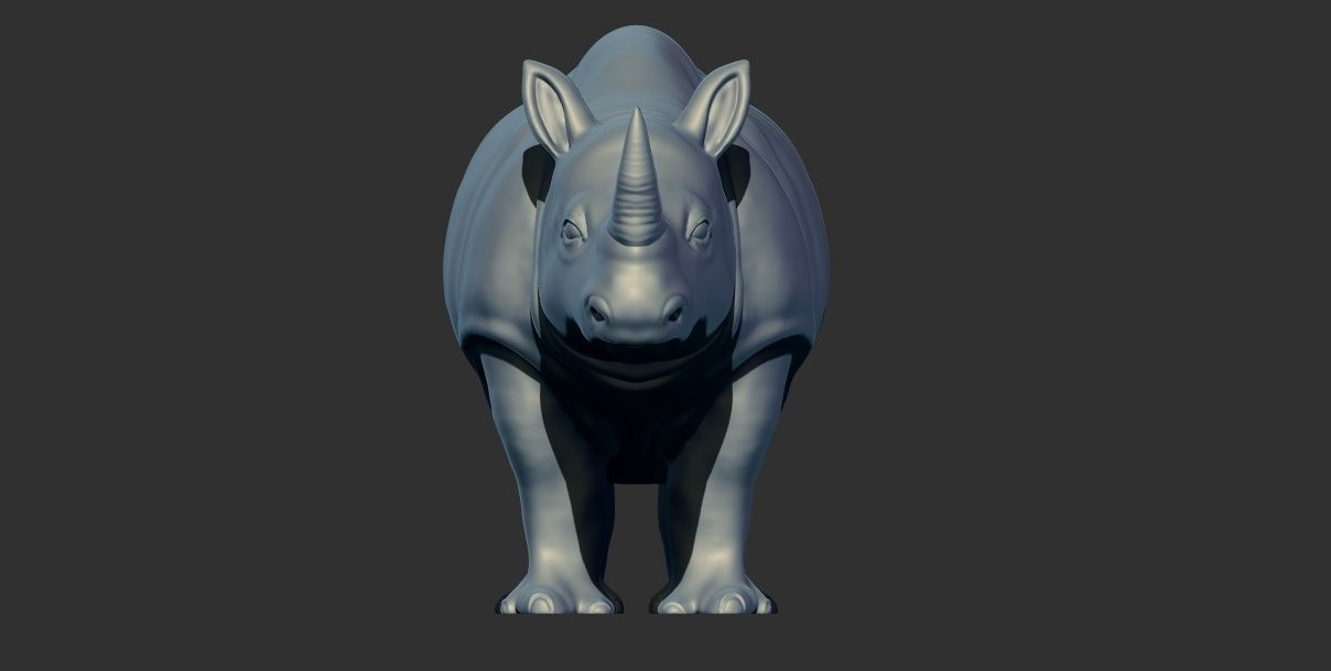 Rhino Century Rhinoceros 3d printable model 3D print model_3