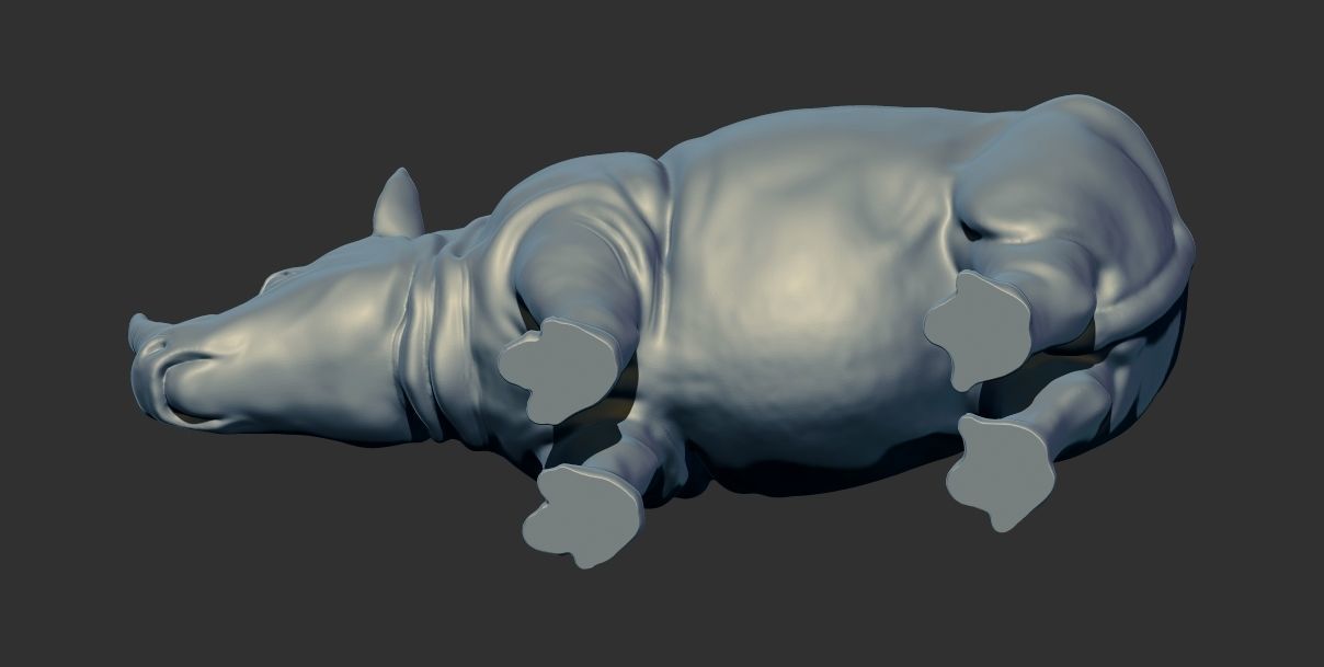 Rhino Century Rhinoceros 3d printable model 3D print model_2