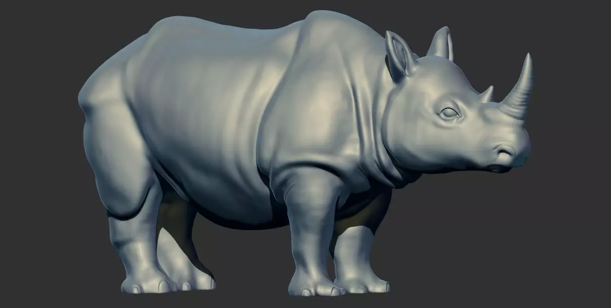 Rhino Century Rhinoceros 3d printable model 3D print model_0