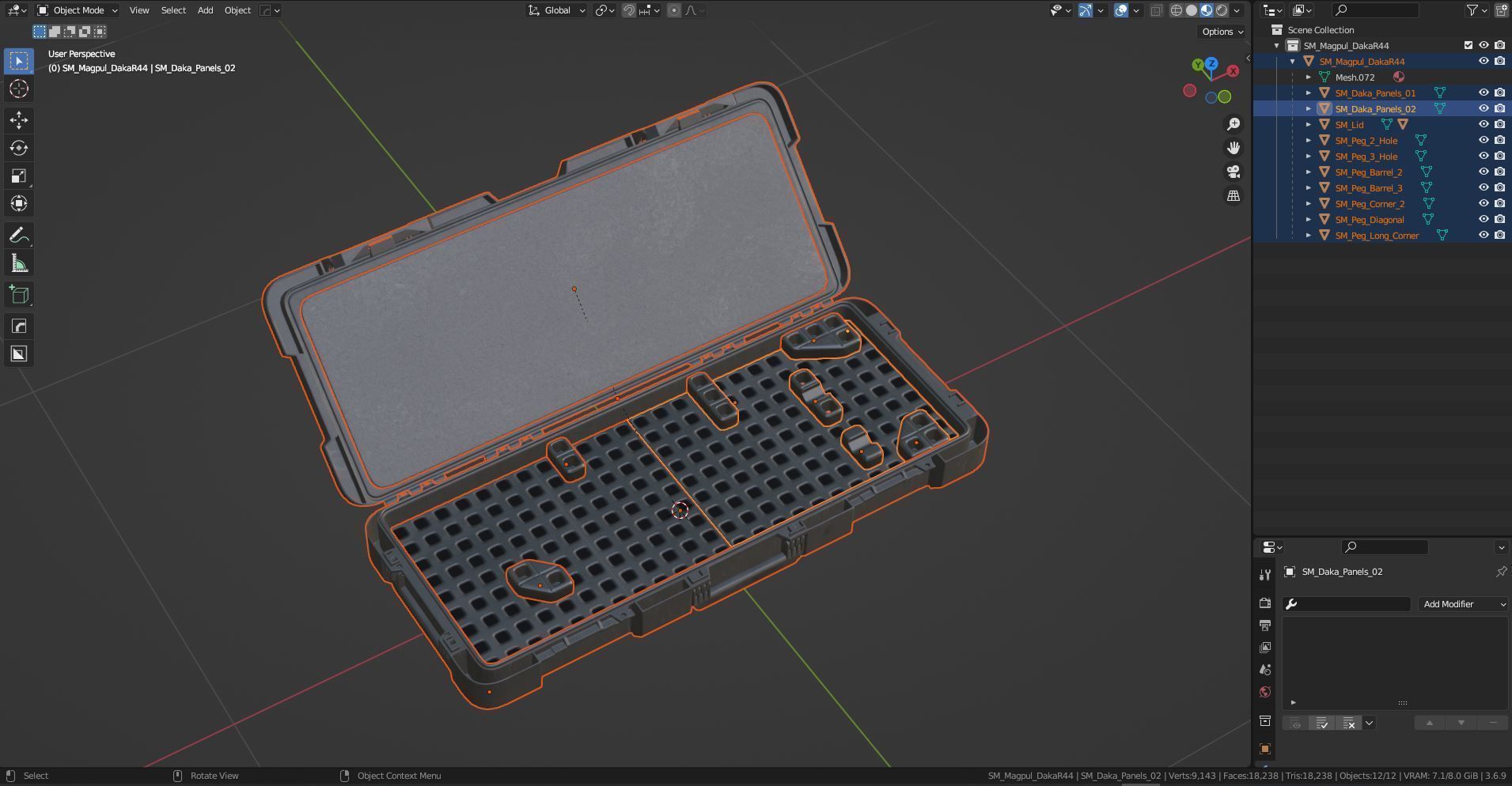 DAKA HARD CASE R44 Low-poly 3D model_9