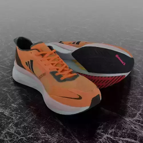 ADIDAS ADIZERO BOSTON 11 3D SHOES - ORANGE Low-poly 3D model