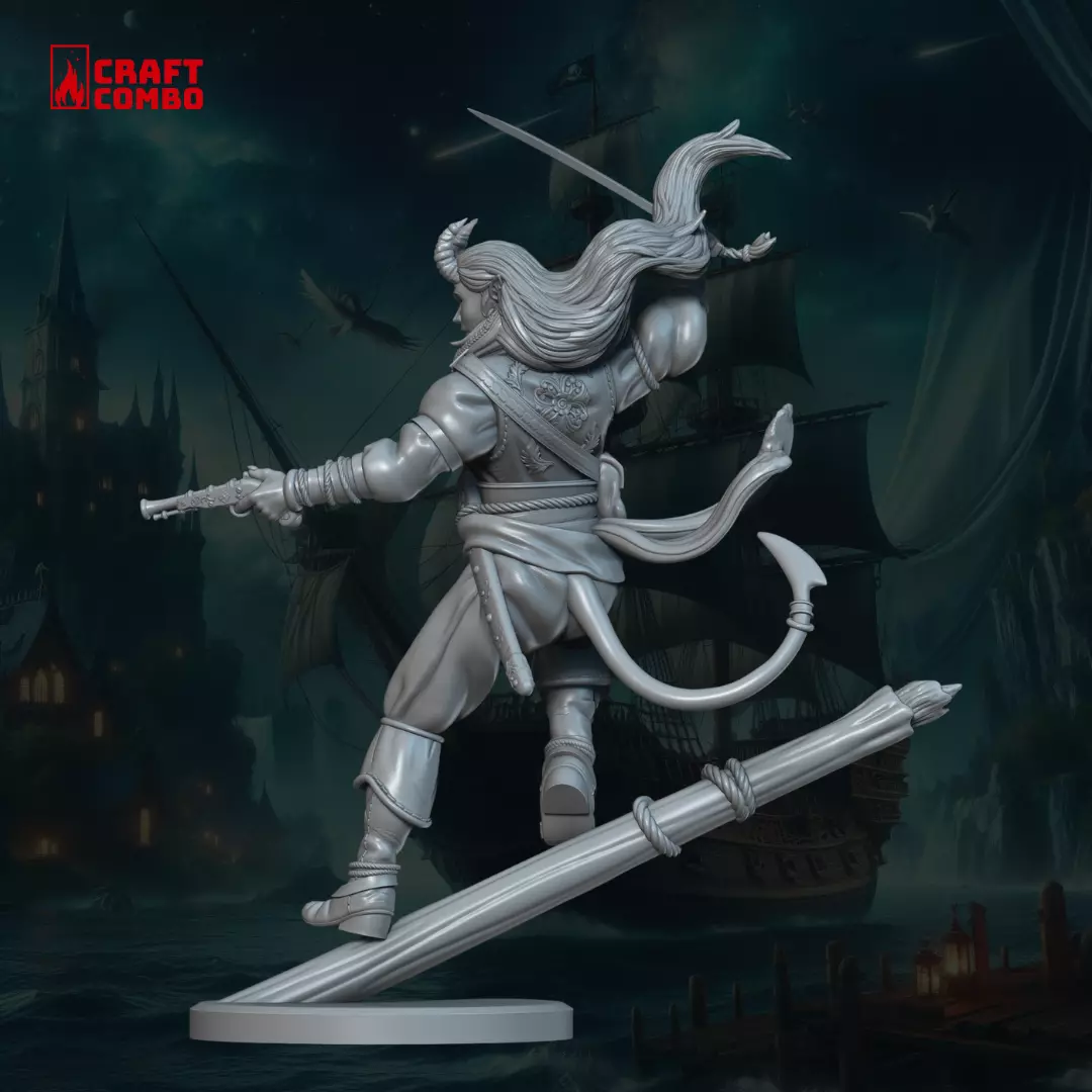 DnD Mini - Tiefling Pirate 3D print model