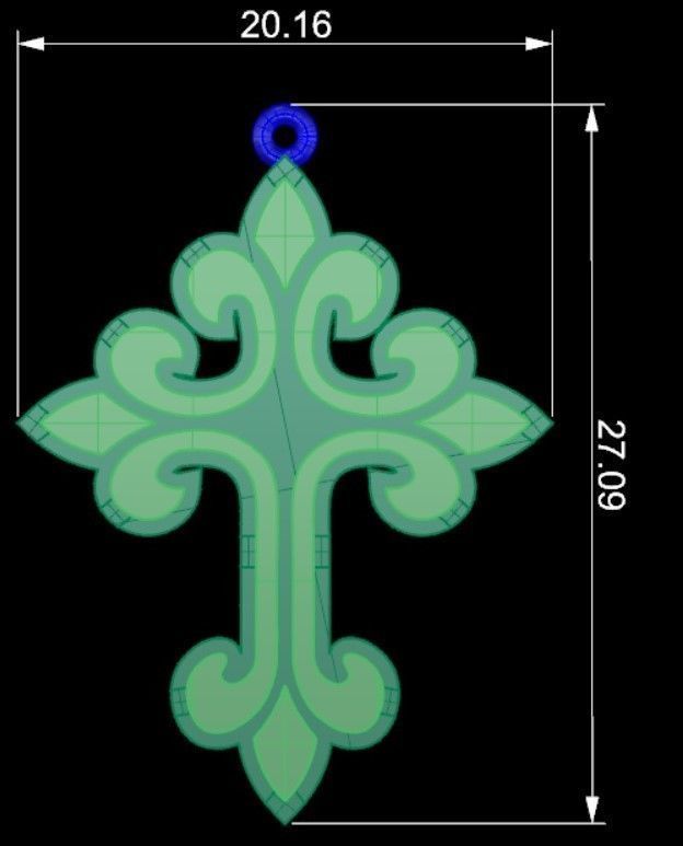 KUTSAL PIRLANTA HAC KOLYE 3DM STL OBJ FBX 3D BASKI MODELI 3D print model_14
