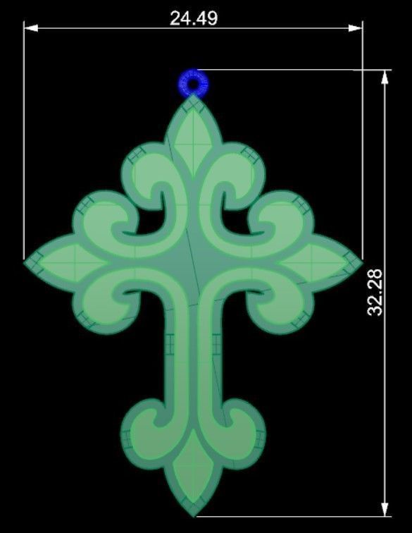 KUTSAL PIRLANTA HAC KOLYE 3DM STL OBJ FBX 3D BASKI MODELI 3D print model_15