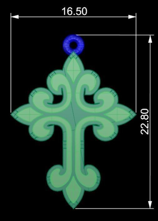 KUTSAL PIRLANTA HAC KOLYE 3DM STL OBJ FBX 3D BASKI MODELI 3D print model_13