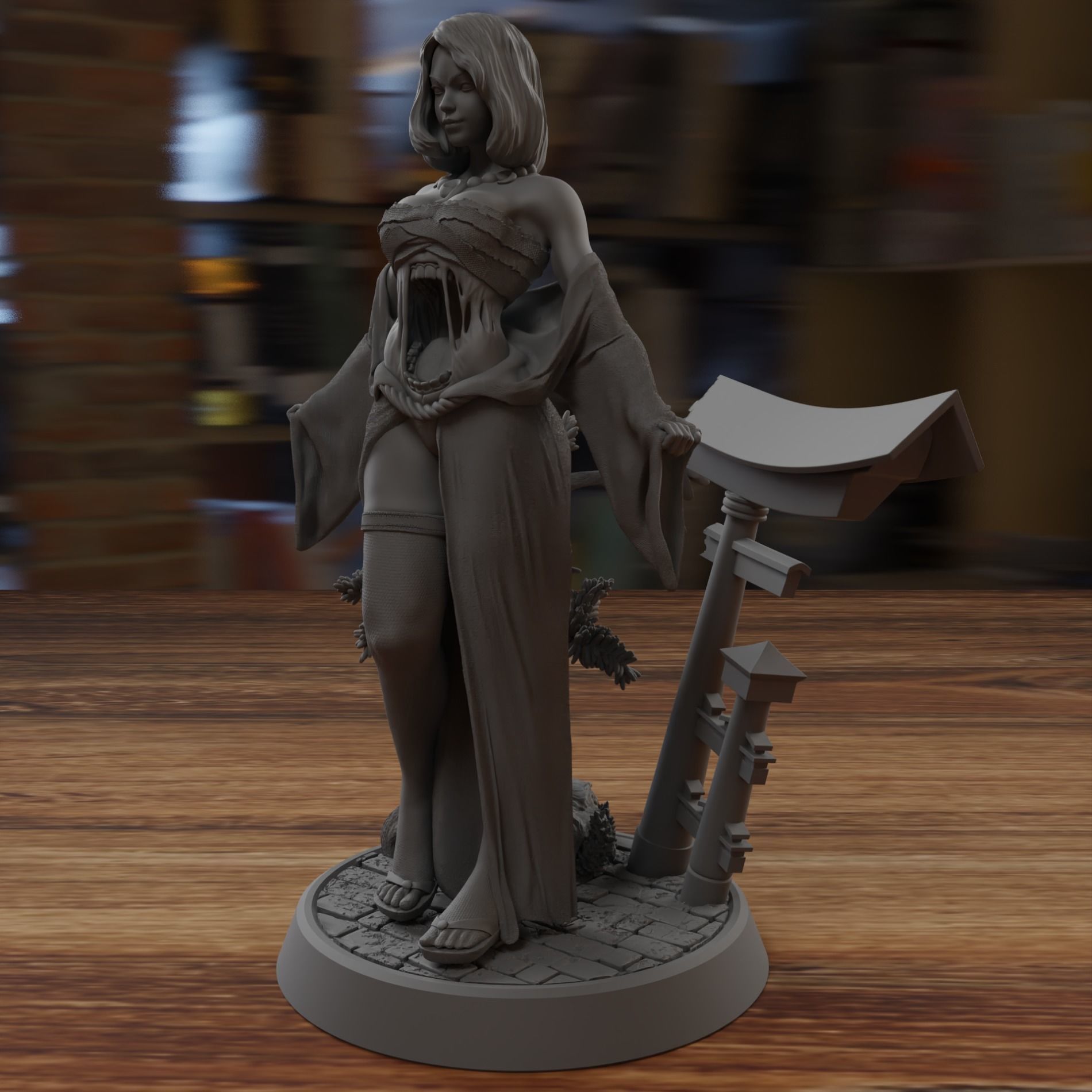 FUTA KUCHI ONNA - THE JAPANESE MONSTER WOMAN 3D model 3D printable