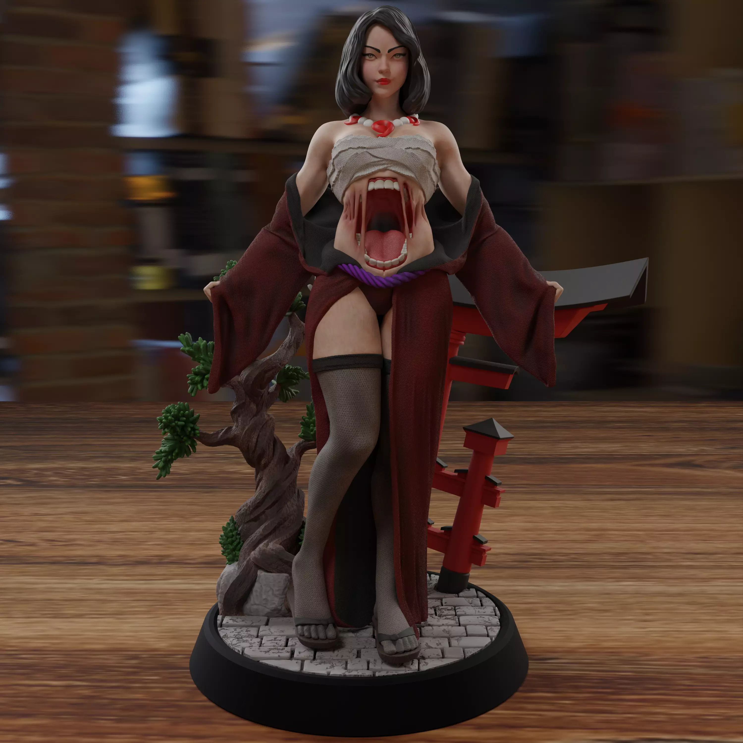 FUTA KUCHI ONNA - THE JAPANESE MONSTER WOMAN 3D print model