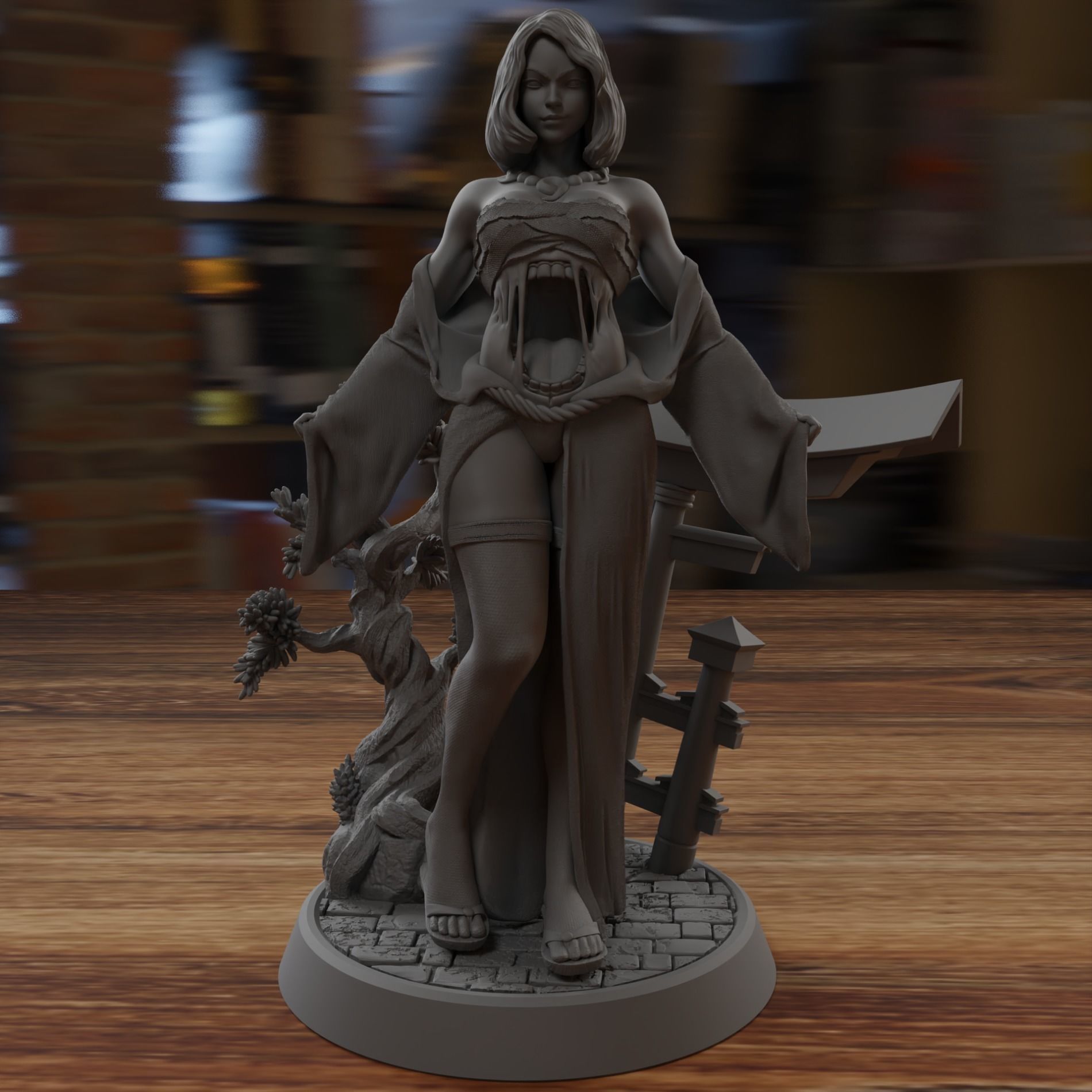 FUTA KUCHI ONNA - THE JAPANESE MONSTER WOMAN 3D model 3D printable