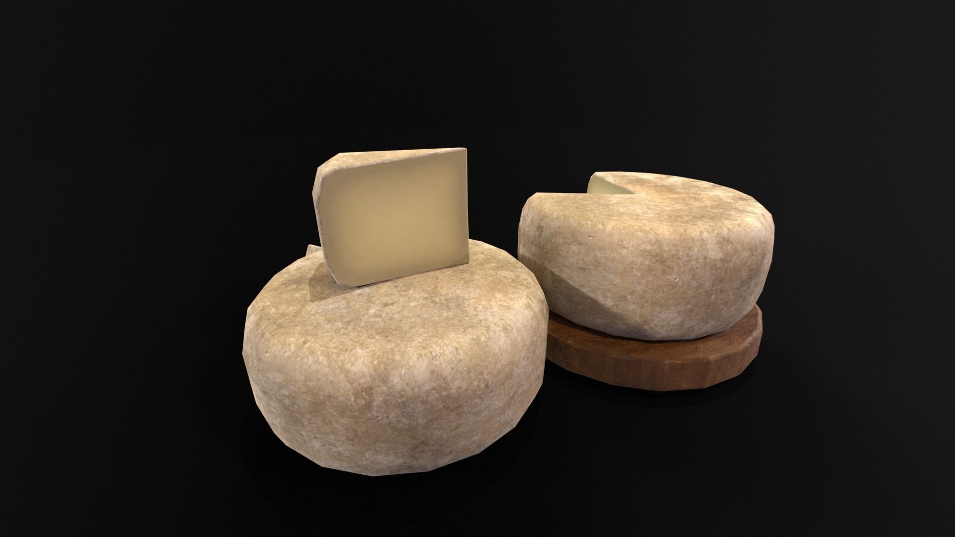 Cheese Low-poly 3D model_14