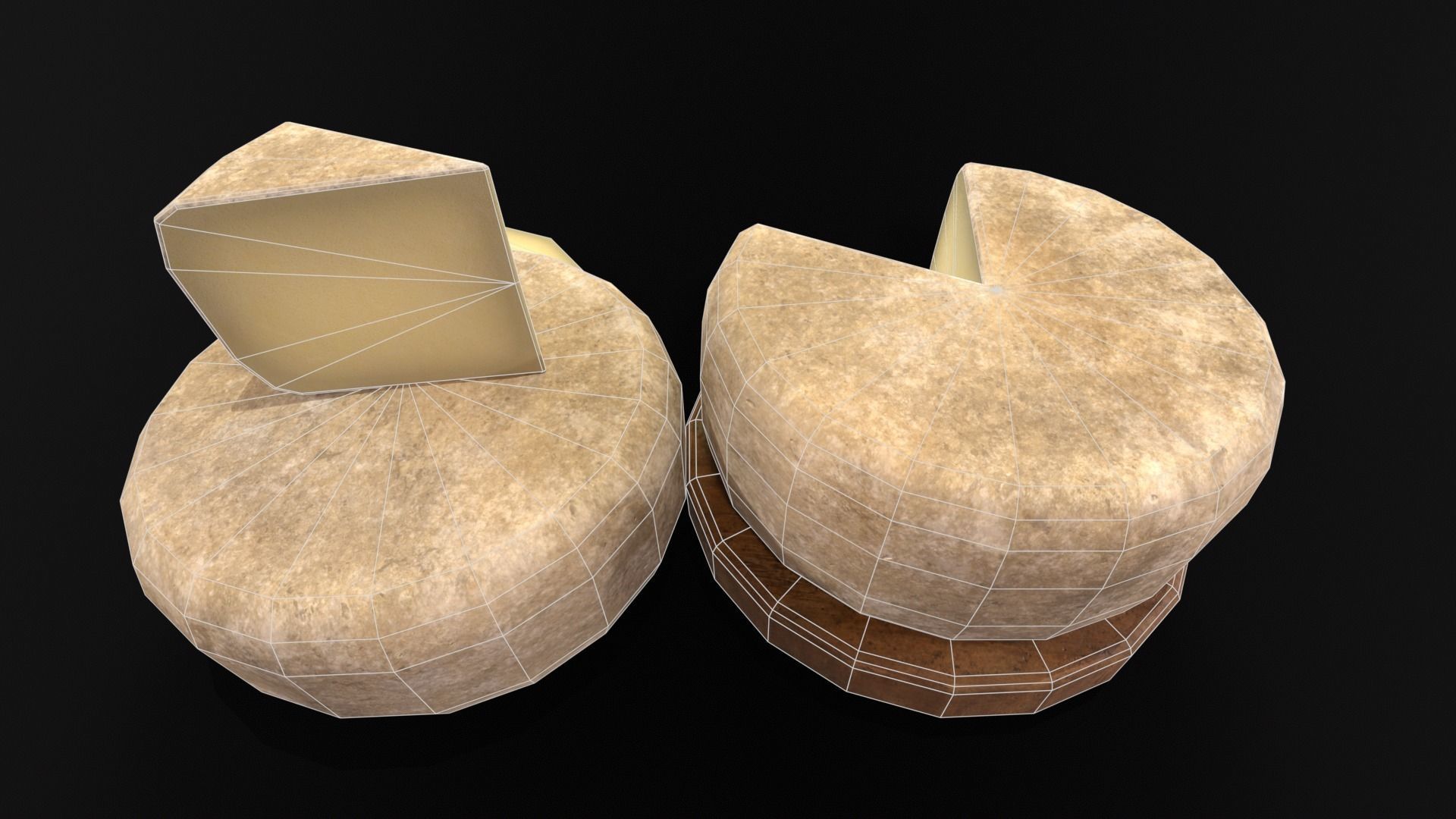 Cheese Low-poly 3D model_13
