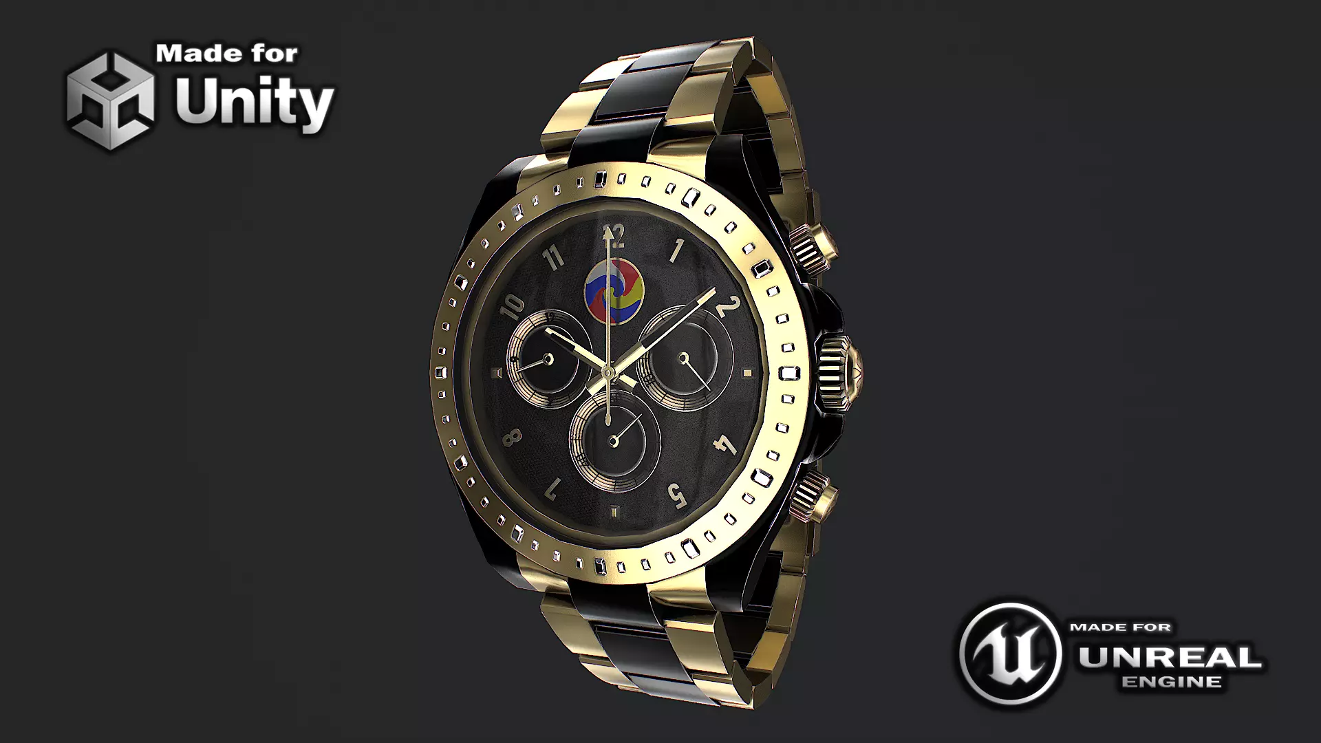 Watch 3d model Low-poly 3D model_0