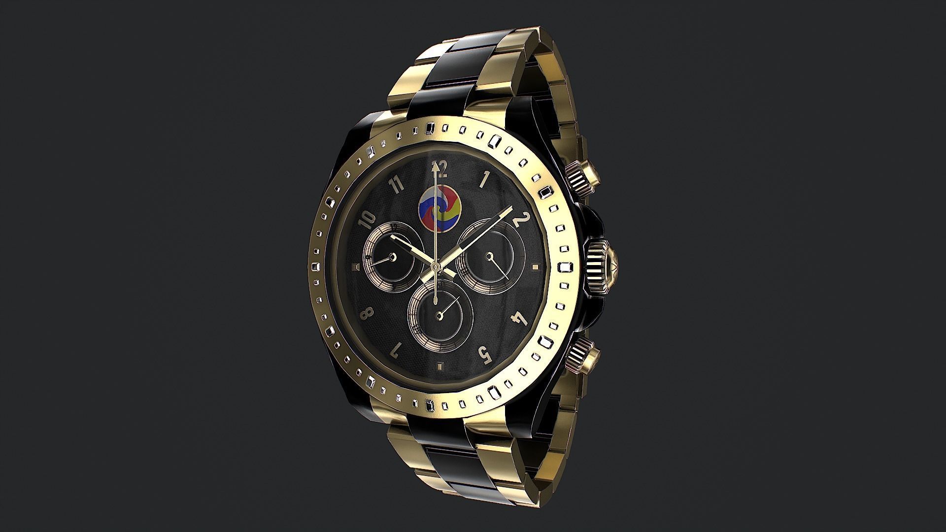 Watch 3d model Low-poly 3D model_3