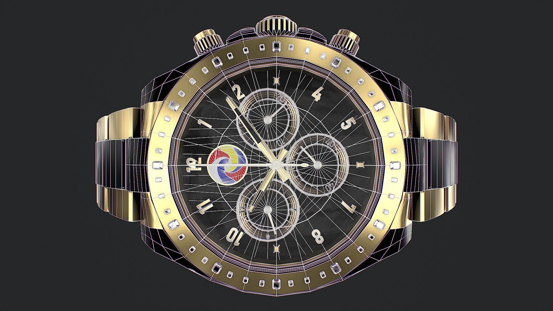 Watch 3d model Low-poly 3D model_6