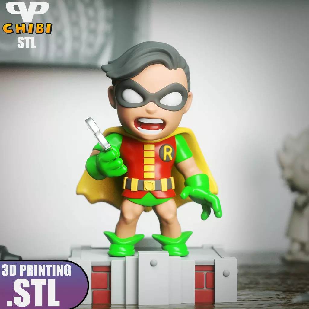 1960 Robin Chibi STL for 3D Printing ChibiSTL 3DXM 3D print model_0