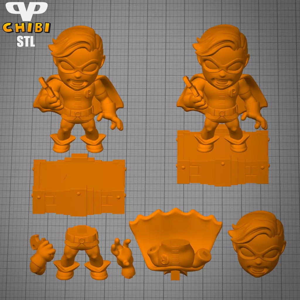 1960 Robin Chibi STL for 3D Printing ChibiSTL 3DXM 3D print model_2