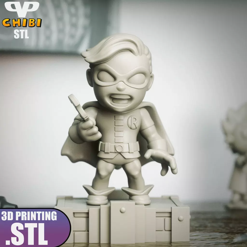 1960 Robin Chibi STL for 3D Printing ChibiSTL 3DXM 3D print model_3