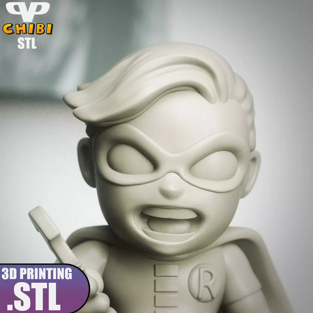 1960 Robin Chibi STL for 3D Printing ChibiSTL 3DXM 3D print model_4