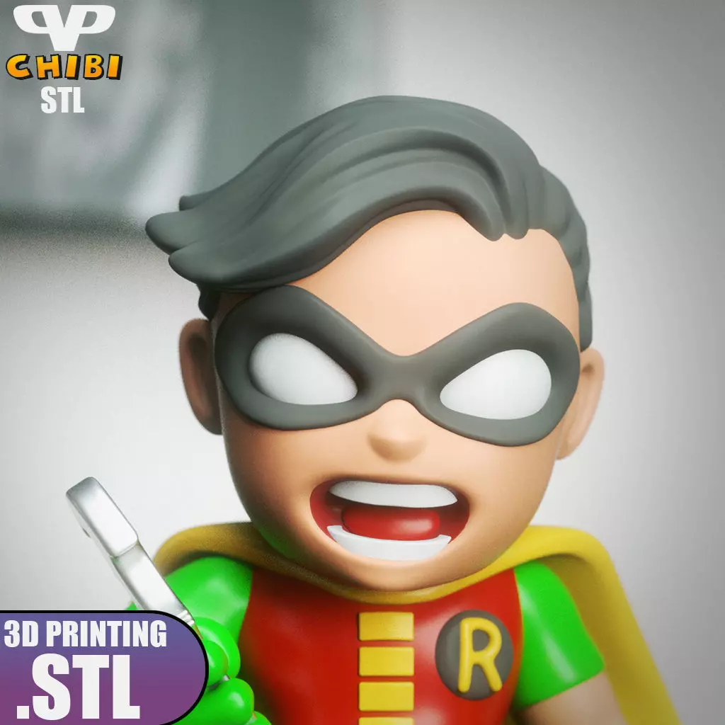 1960 Robin Chibi STL for 3D Printing ChibiSTL 3DXM 3D print model_1