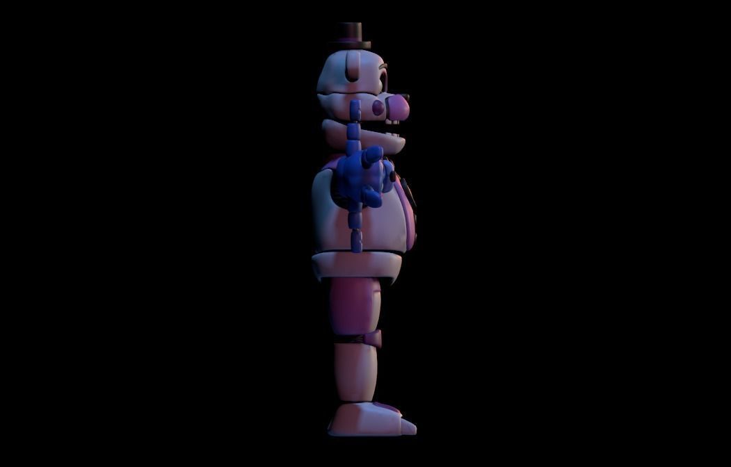 Funtime Freddy Low-poly 3D model_3